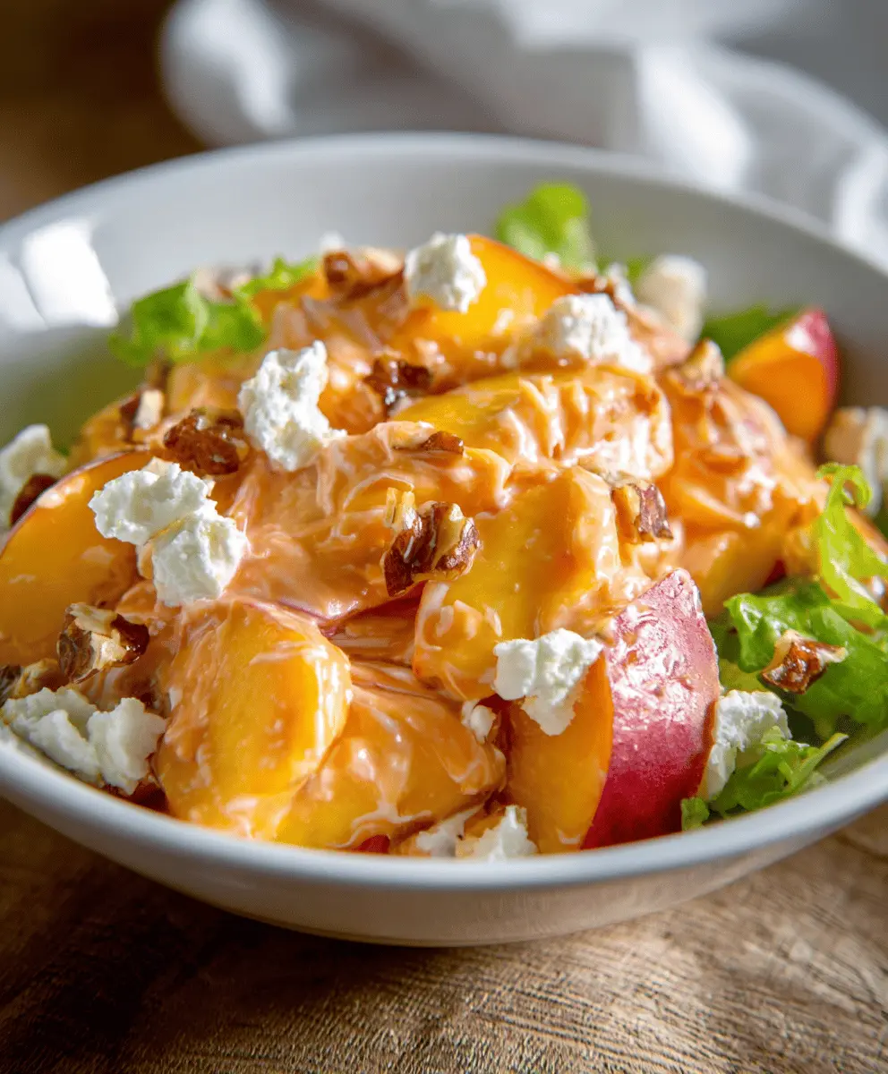 Easy Millionaire Peach Salad Recipe for Summer