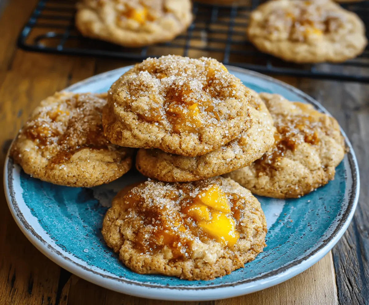 Easy Peach Cobbler Cookies Recipe