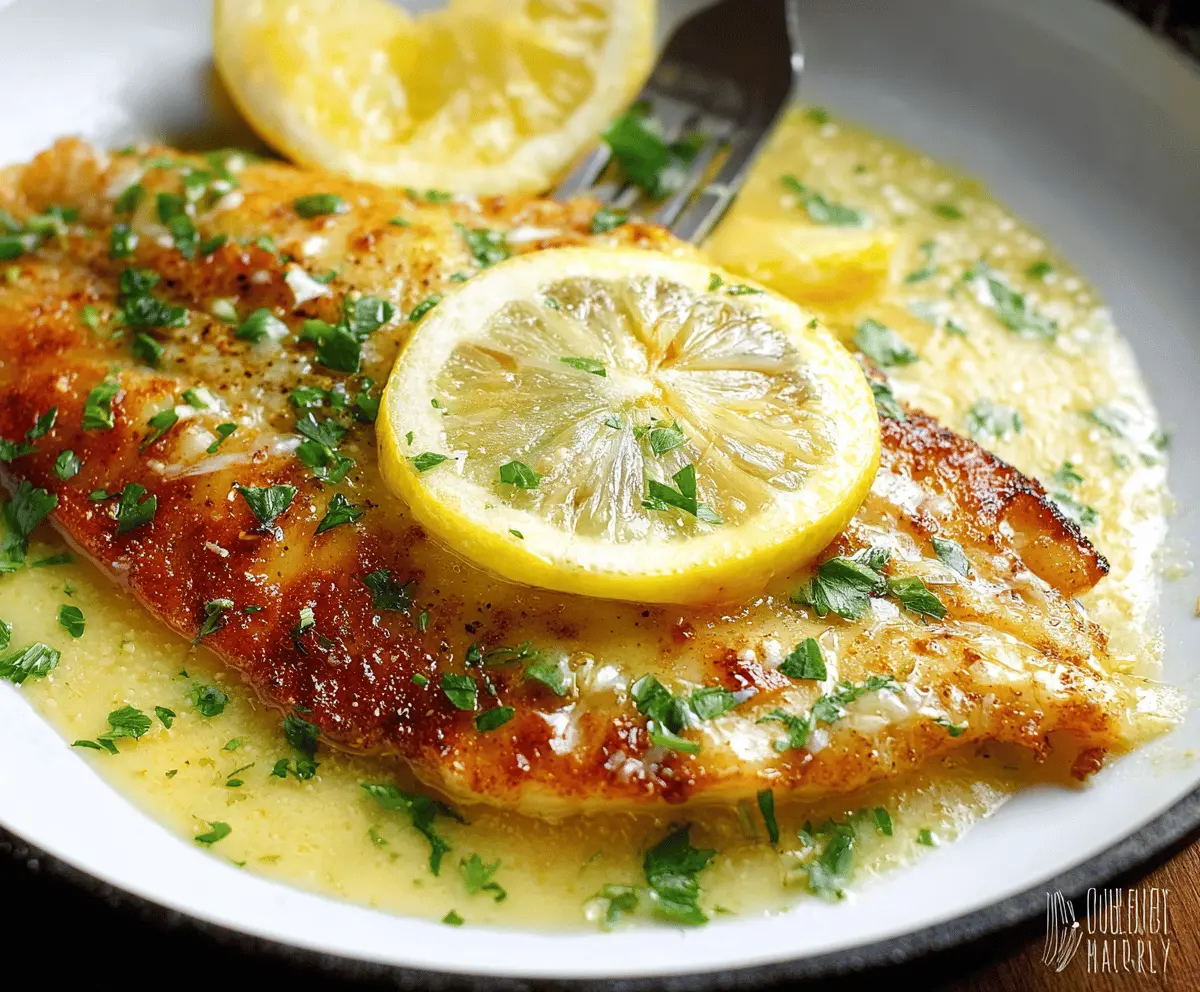 Easy Pan Fried Tilapia with Lemon Butter Sauce