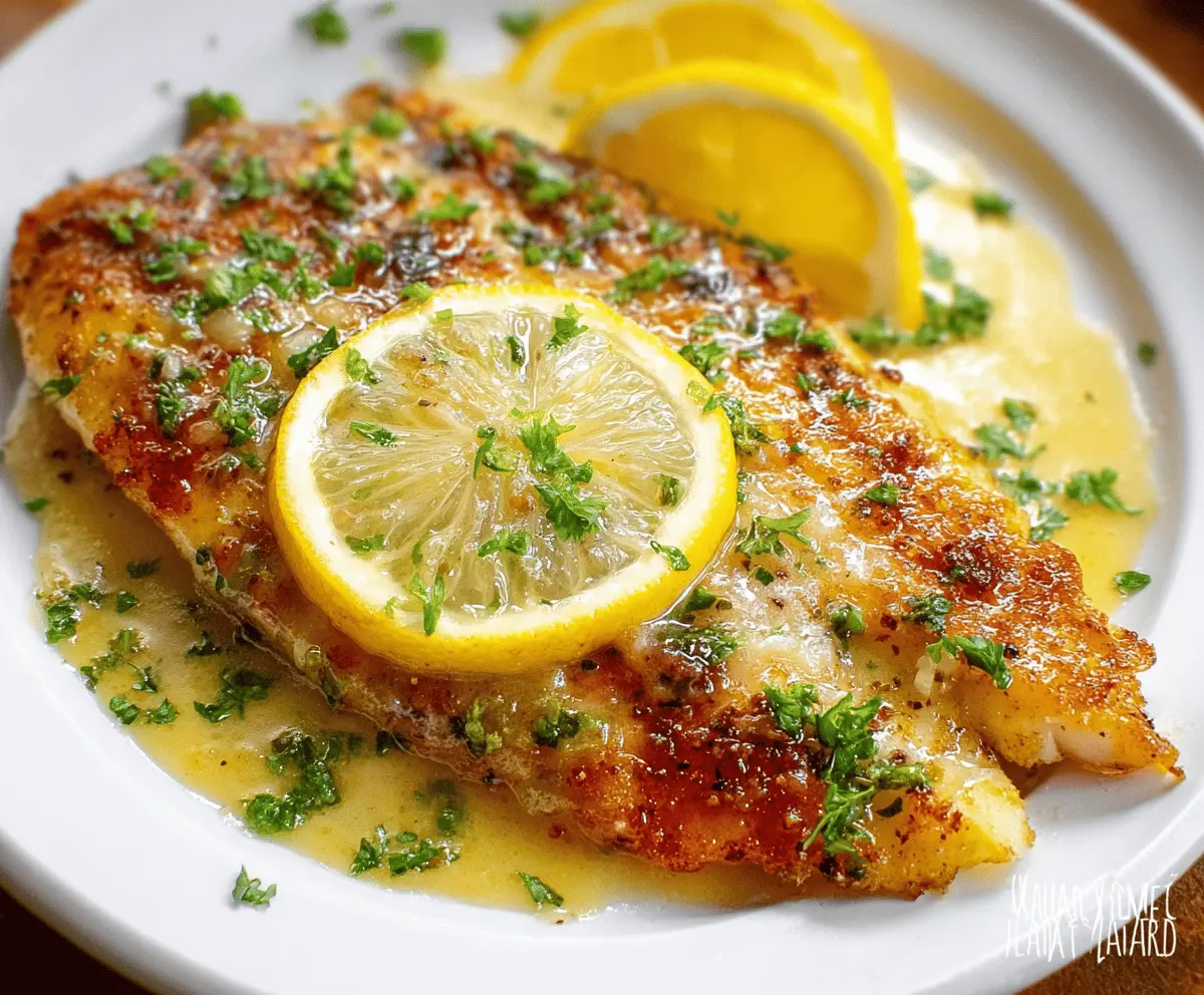 Easy Pan Fried Tilapia with Lemon Butter Sauce