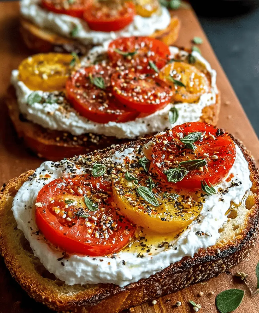 Creamy Ricotta and Tomato Sourdough Toast Recipe