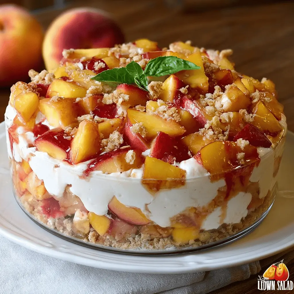 Easy Peach Cobbler Cheesecake Fruit Salad Recipe