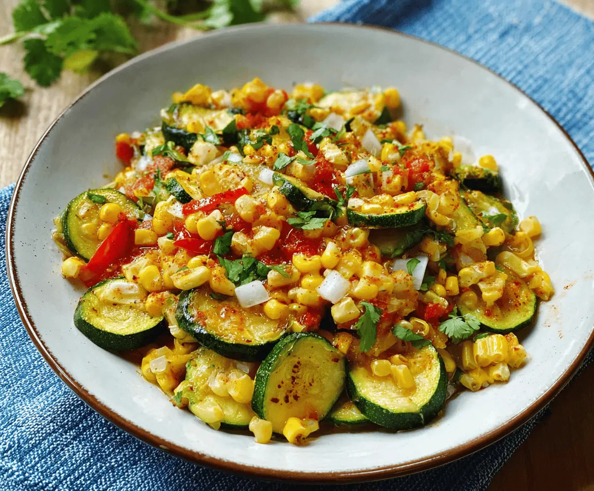 Easy Mexican Zucchini and Corn Side Dish