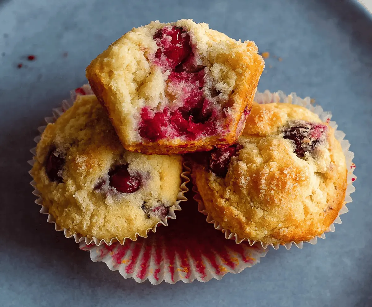 Fresh Cherry Muffins with Olives and Thyme