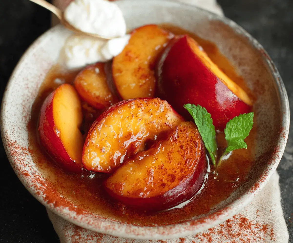 Easy Baked Nectarines with Cinnamon Honey Sauce
