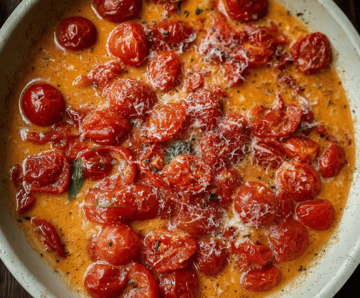 Creamy Cherry Tomato Pasta With Parmesan