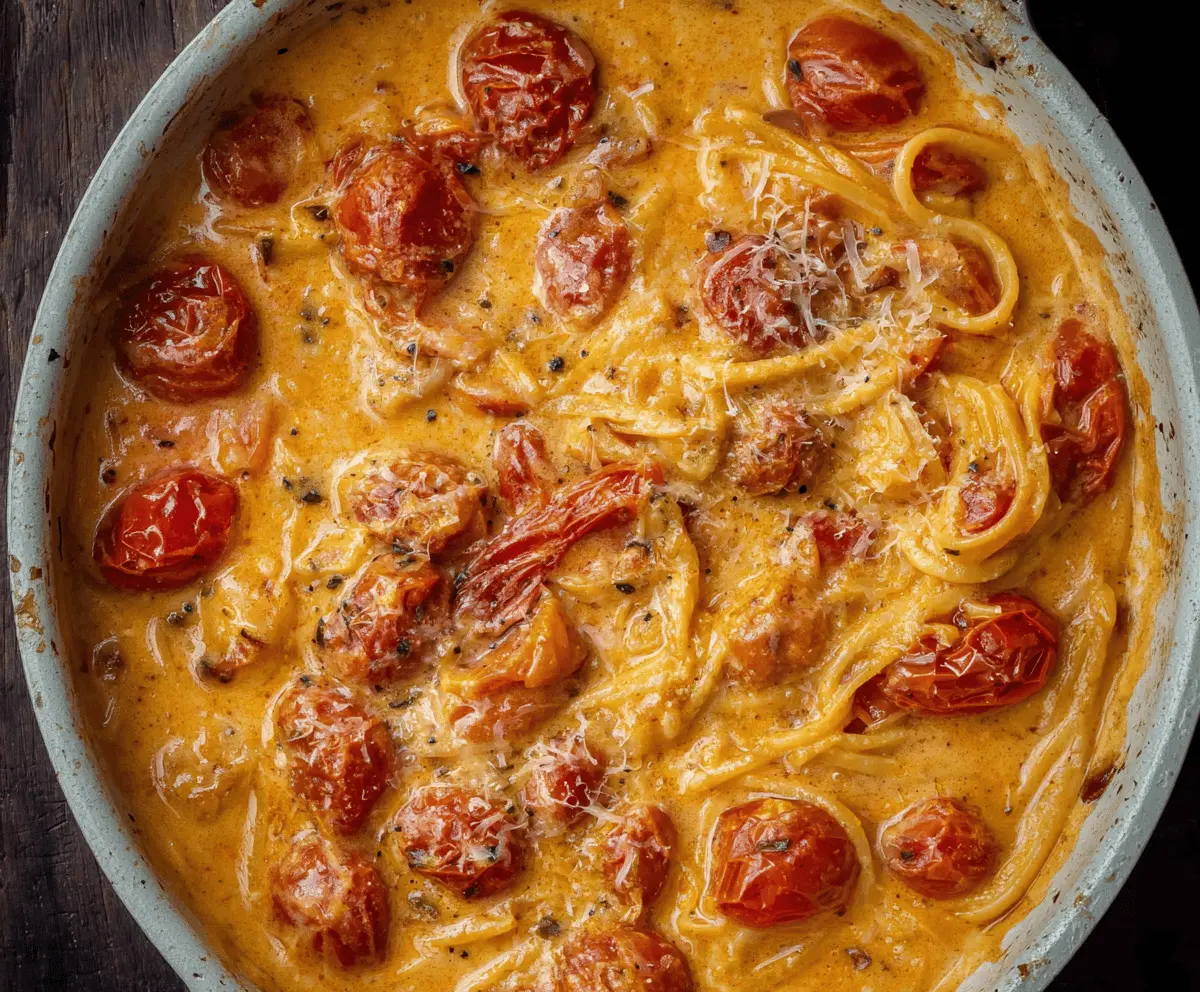 Creamy Cherry Tomato Pasta With Parmesan