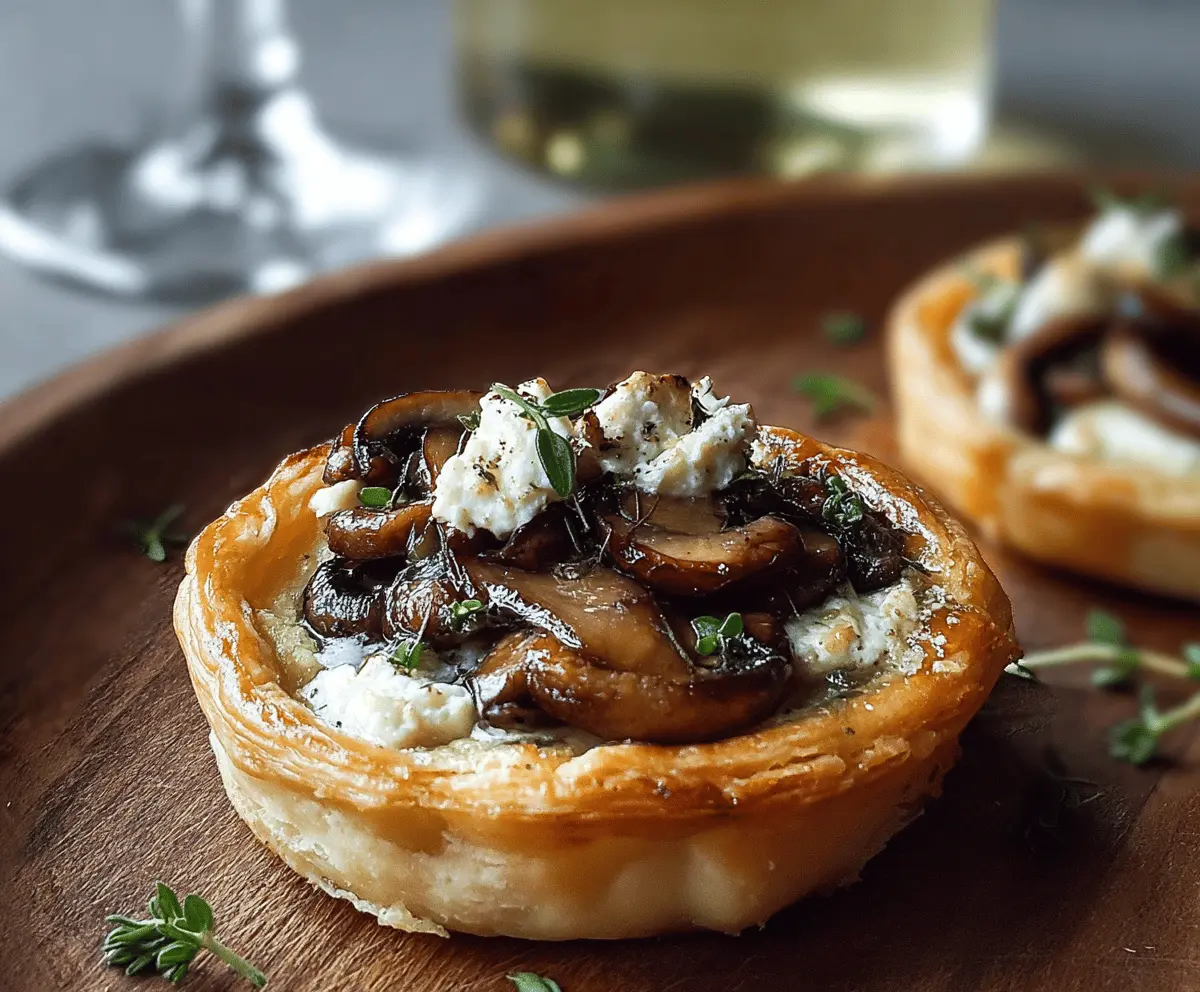 Easy Mushroom and Goat Cheese Tarts Recipe