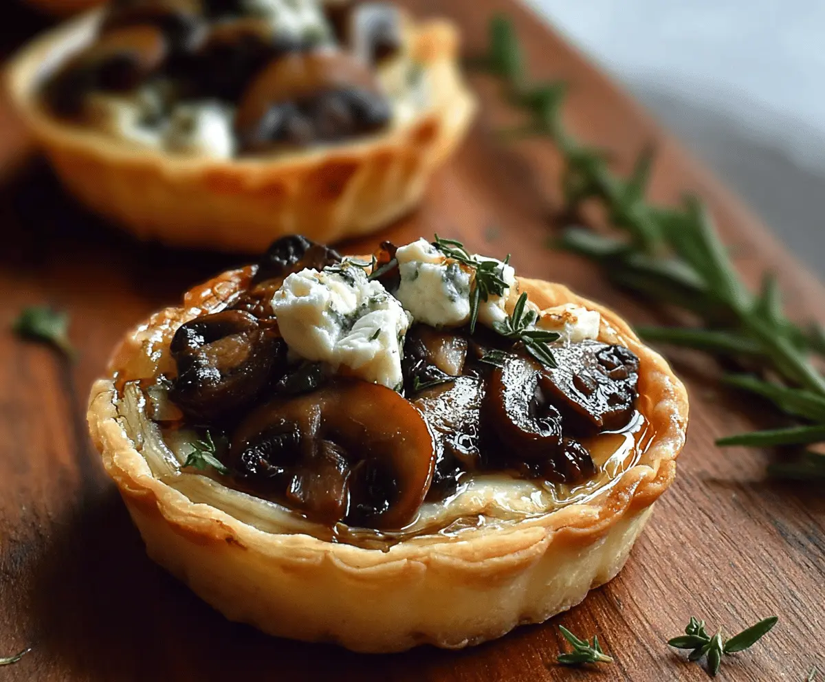 Easy Mushroom and Goat Cheese Tarts Recipe