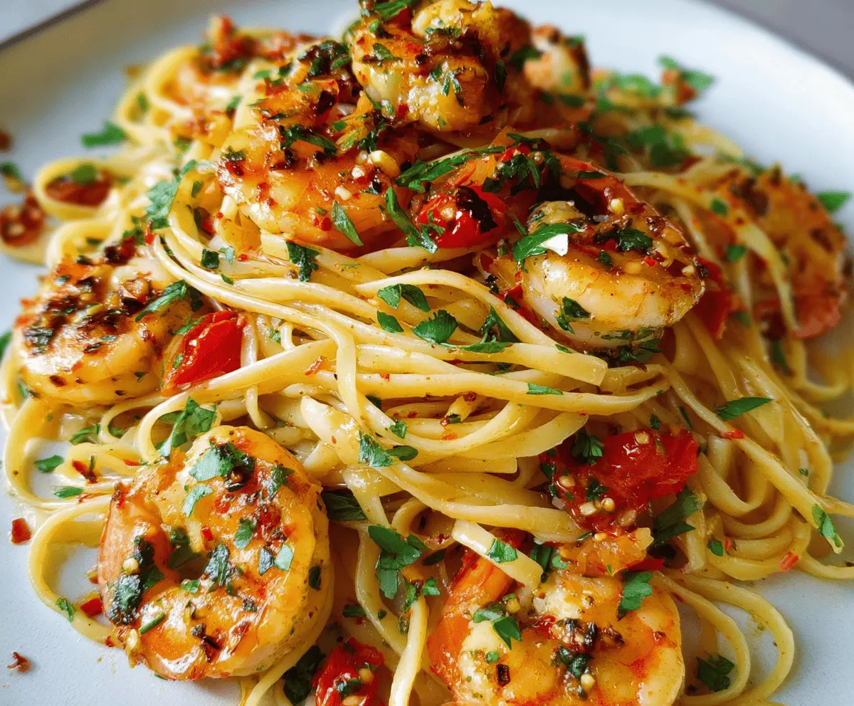 Easy Chilli Garlic Prawn Pasta Recipe