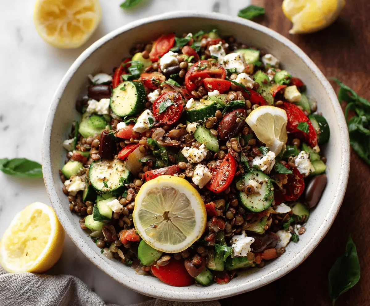 Easy Mediterranean Lentil Salad Recipe