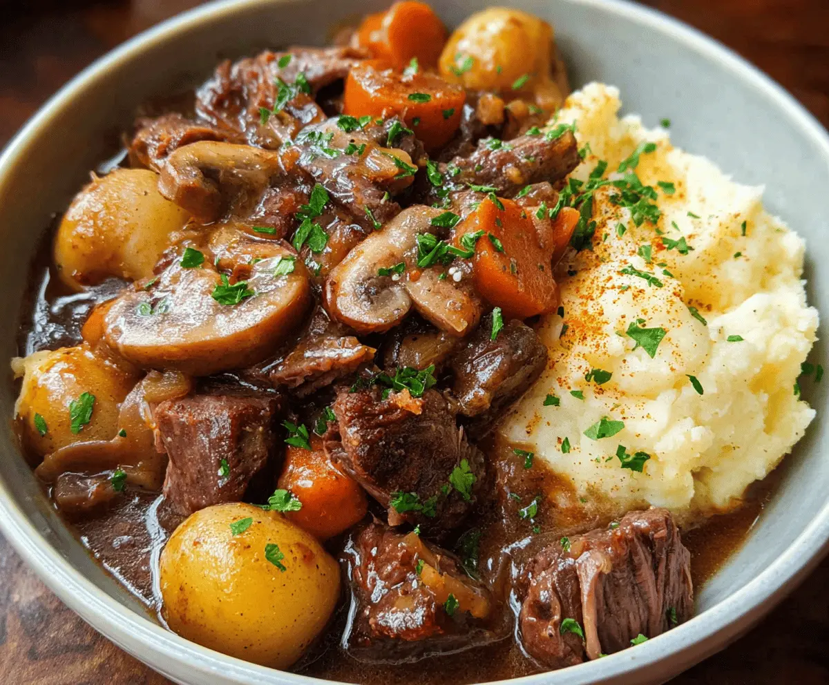 Easy Crock Pot Beef Bourguignon Recipe