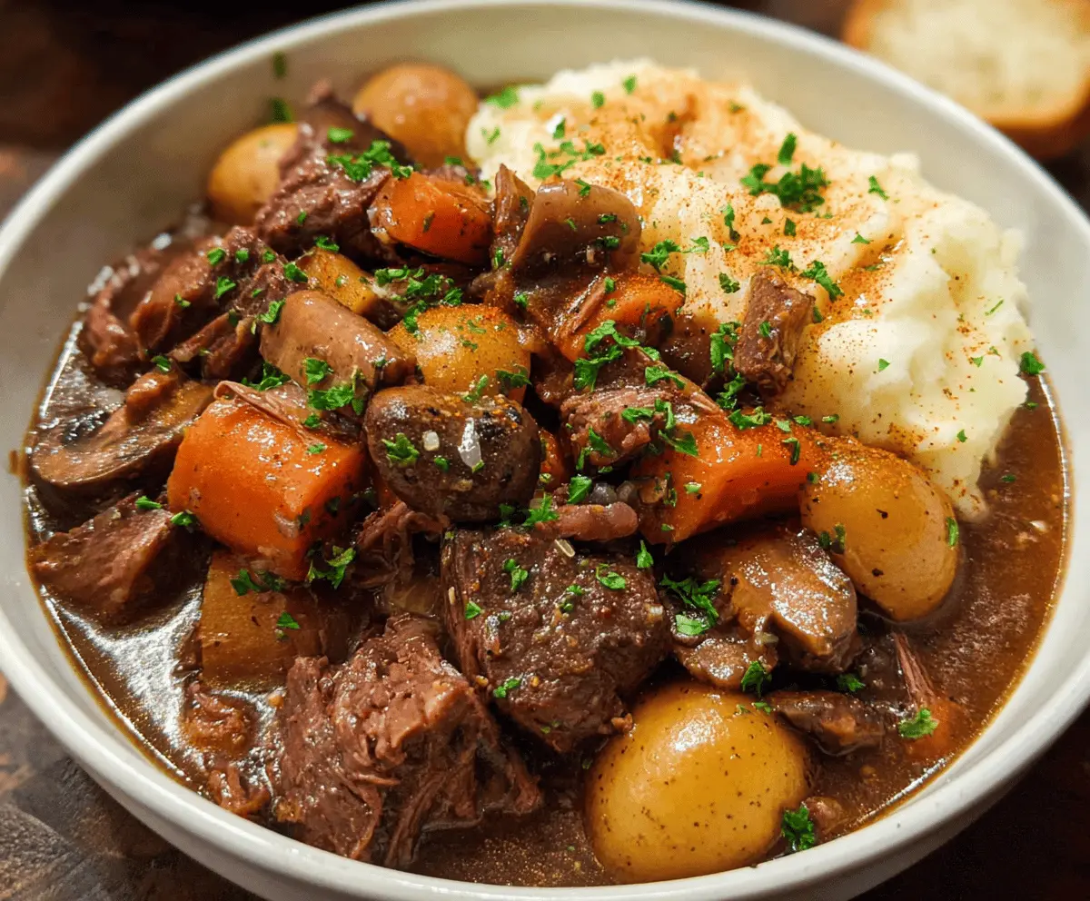 Easy Crock Pot Beef Bourguignon Recipe