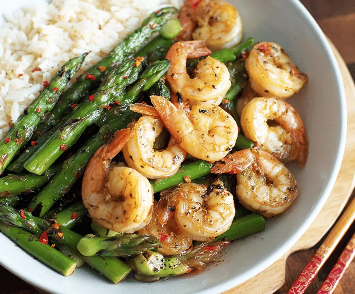 Healthy Shrimp and Asparagus Stir Fry Recipe