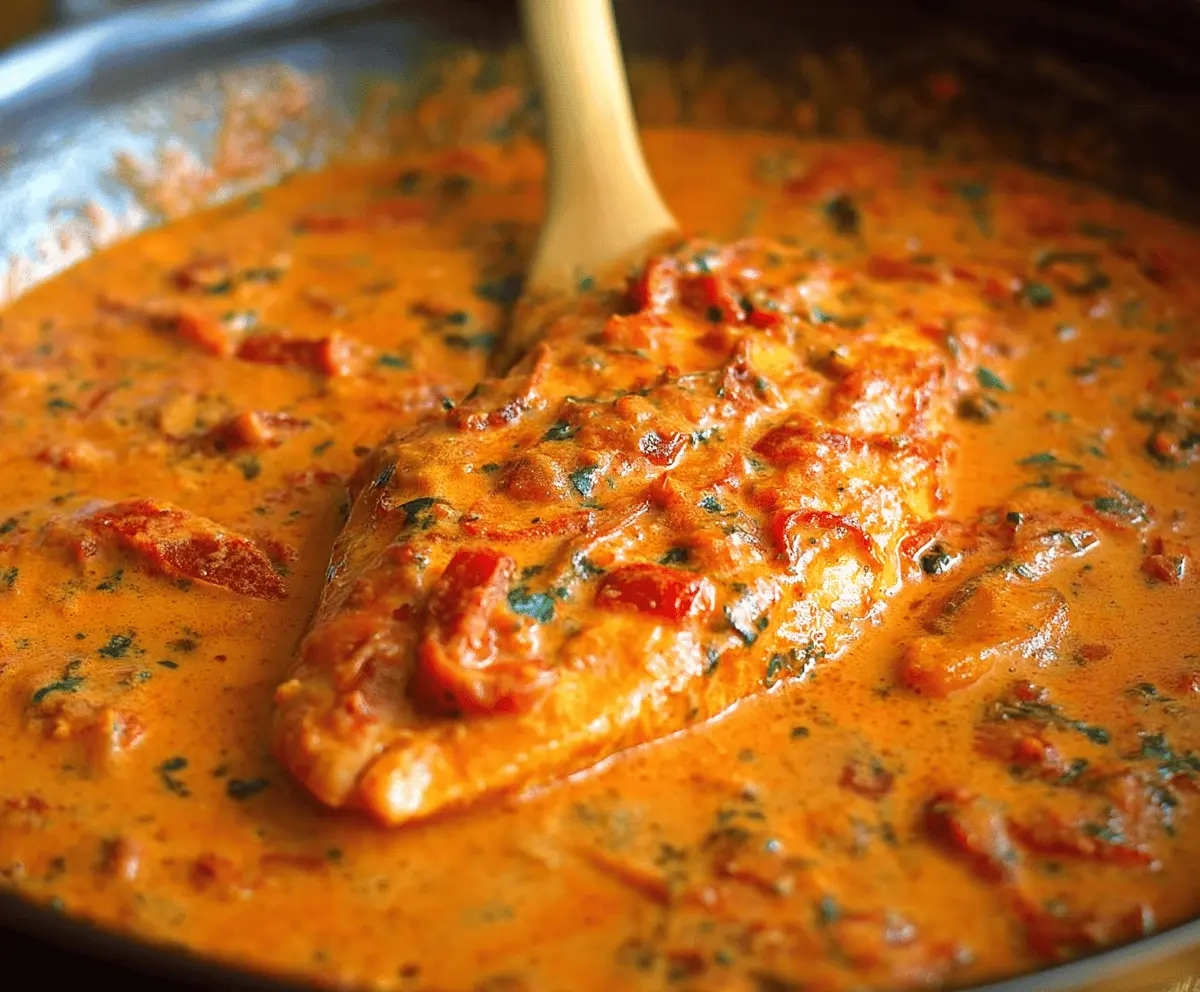 Tilapia in Creamy Roasted Pepper Sauce Recipe