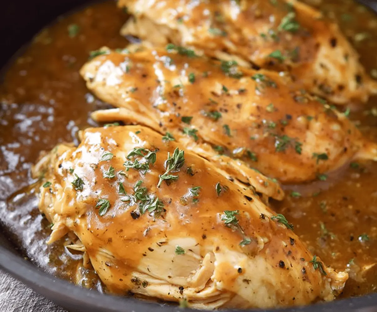 Easy Slow Cooker Chicken Breasts with Rich Homemade Gravy