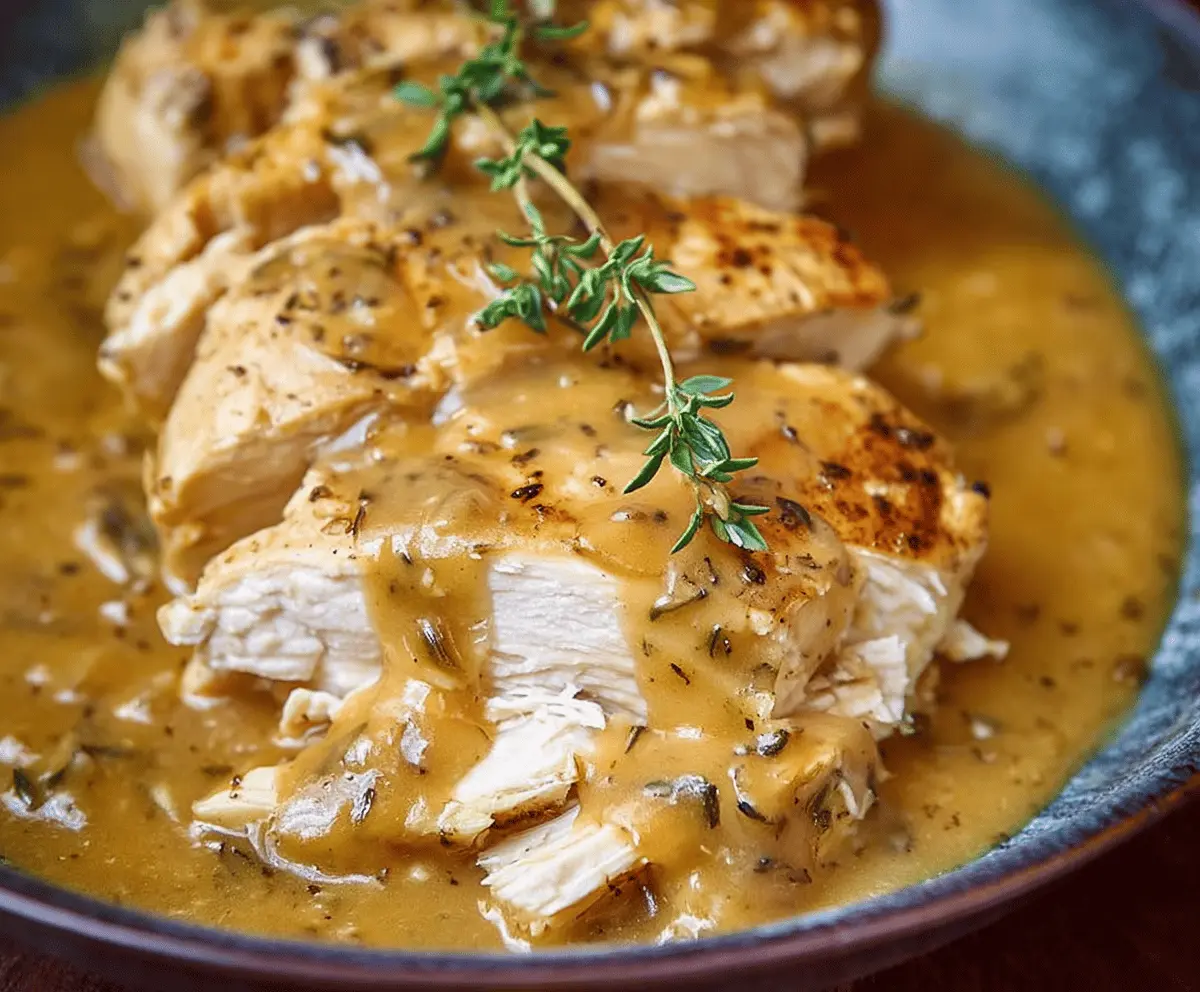Easy Slow Cooker Chicken Breasts with Rich Homemade Gravy