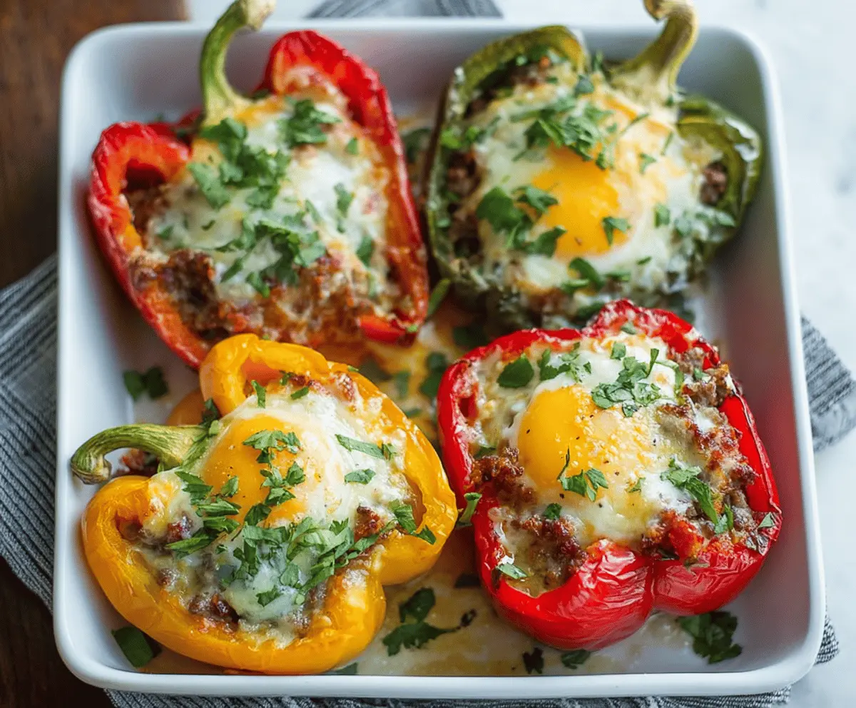 Easy Breakfast Stuffed Bell Peppers Recipe