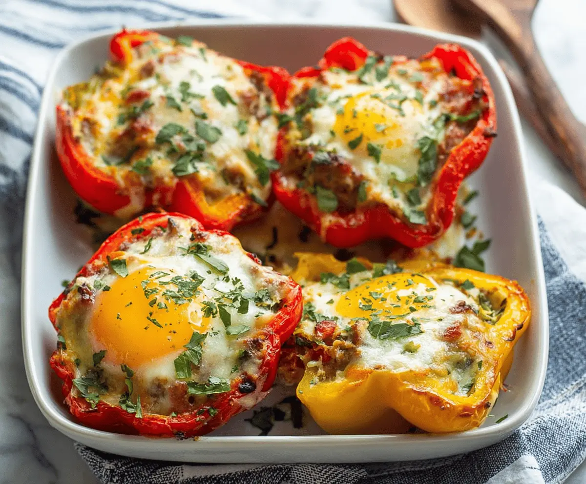 Easy Breakfast Stuffed Bell Peppers Recipe