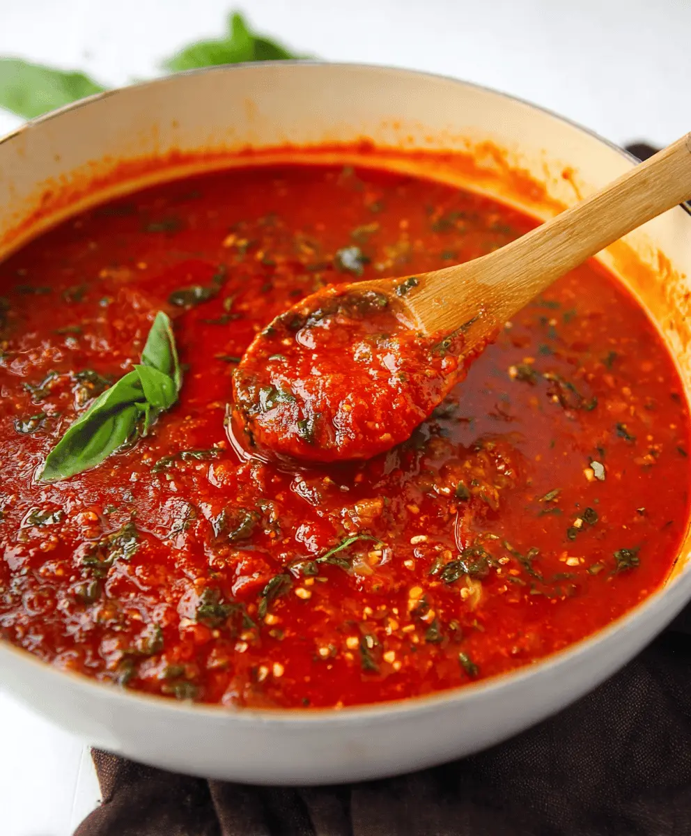 Best Italian Marinara Sauce Recipe for Pasta