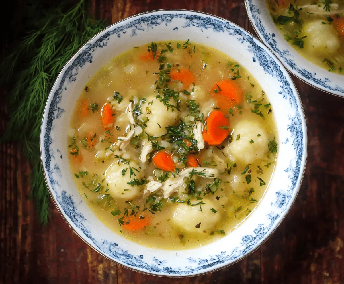 Easy Homemade Chicken and Dumpling Soup Recipe