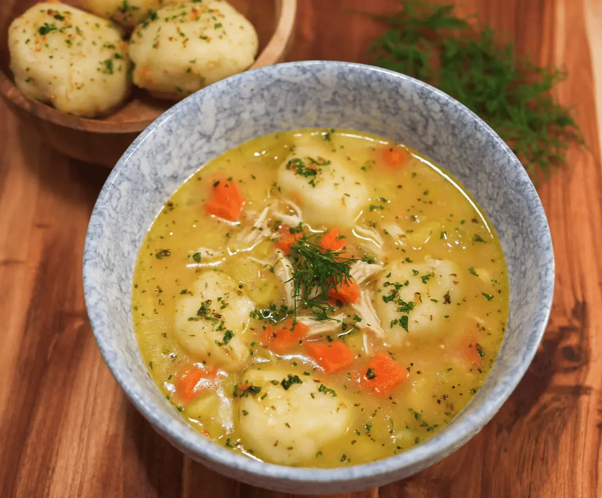 Easy Homemade Chicken and Dumpling Soup Recipe