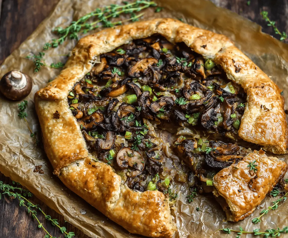 Easy Mushroom Galette Recipe with Flaky Crust