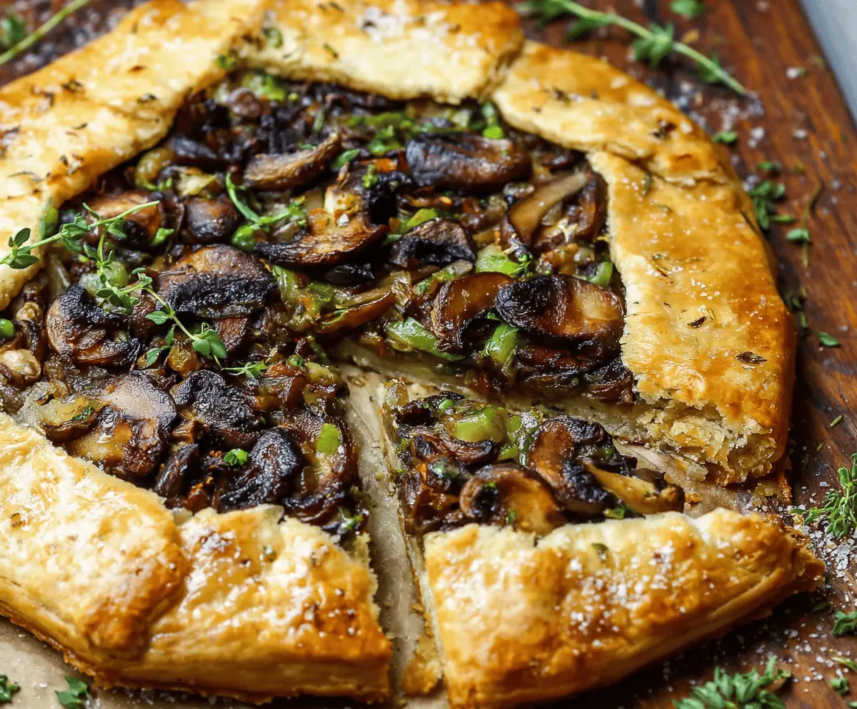 Easy Mushroom Galette Recipe with Flaky Crust