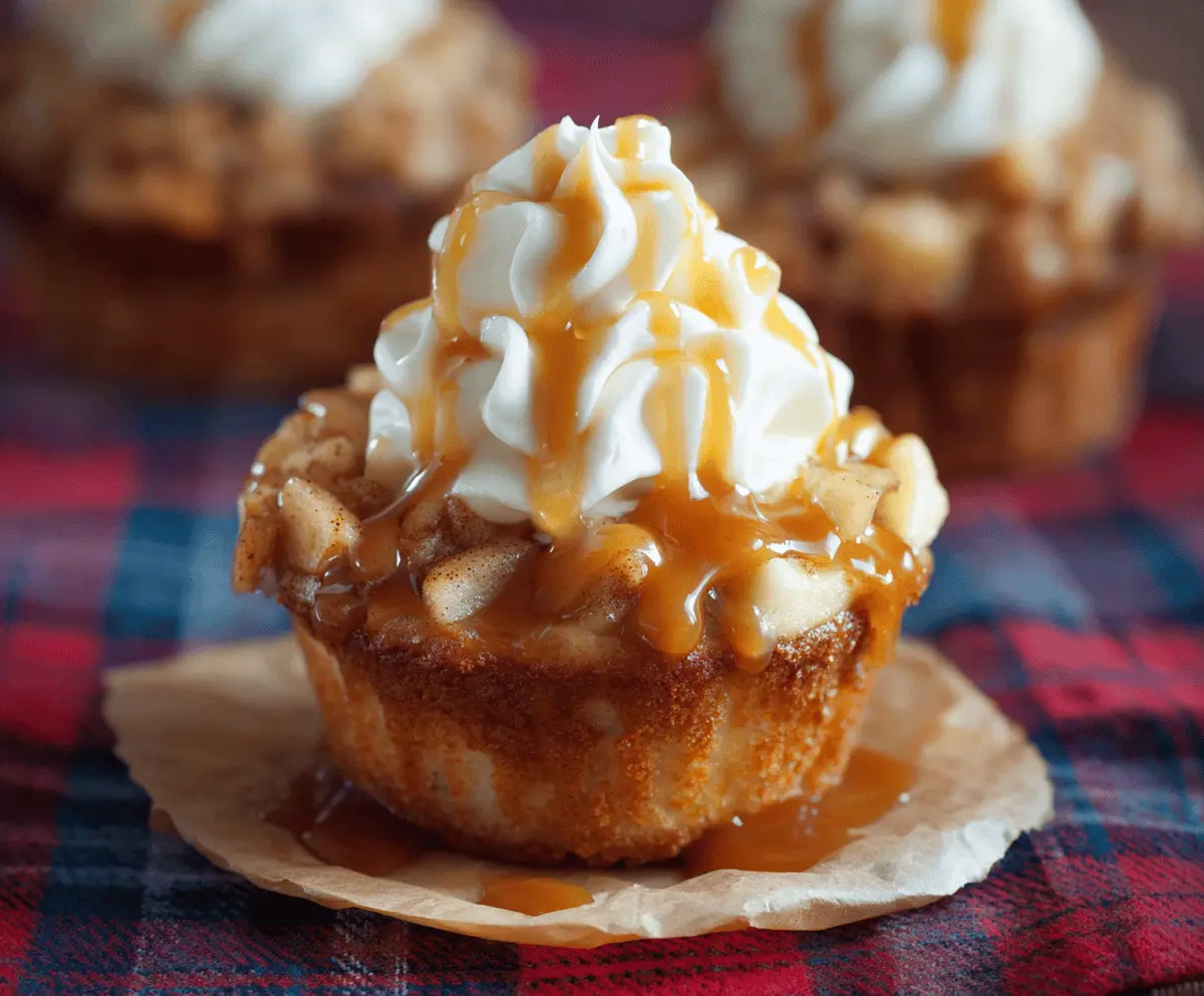 Easy Apple Pie Cupcakes with Cinnamon Sugar Topping