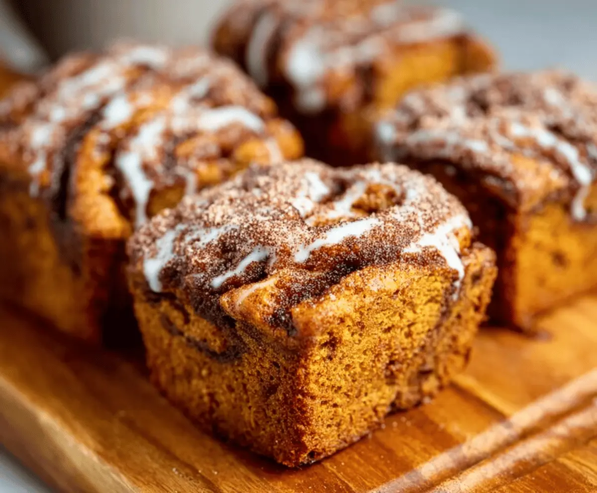 Cinnamon Swirl Pumpkin Bread Mini Loaves