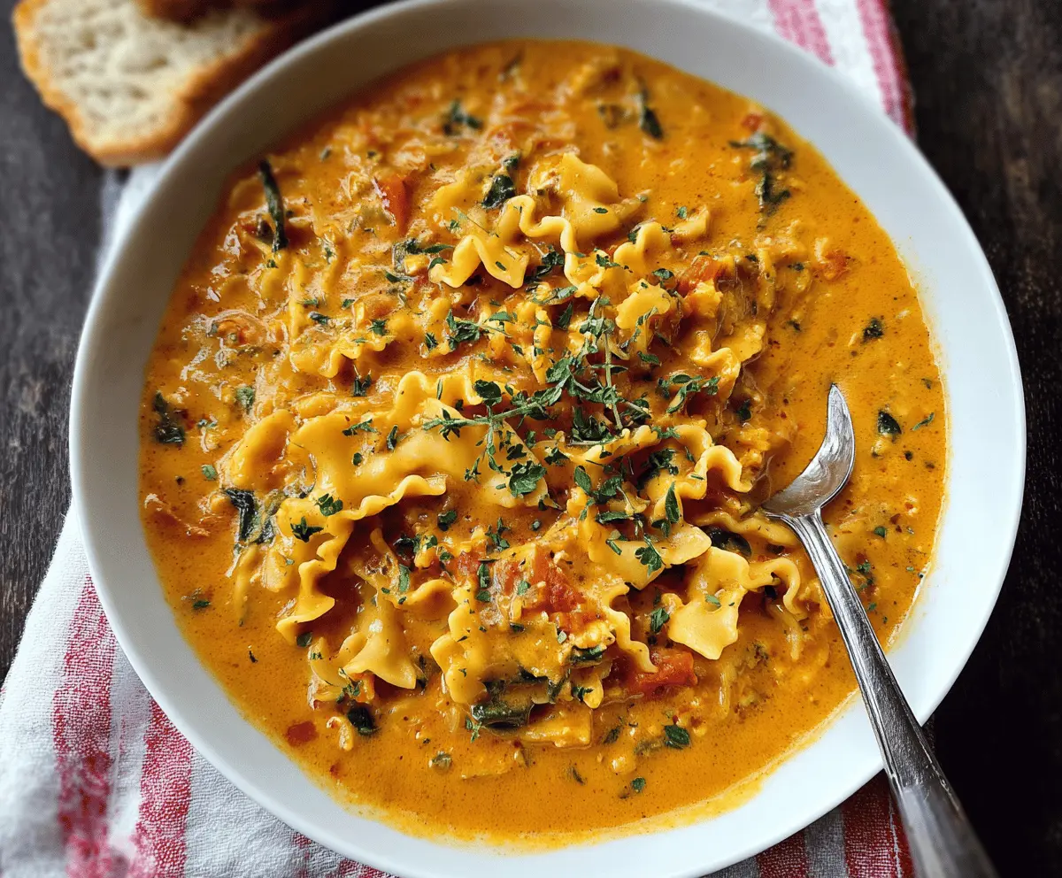 Creamy Vegan Lasagna Soup