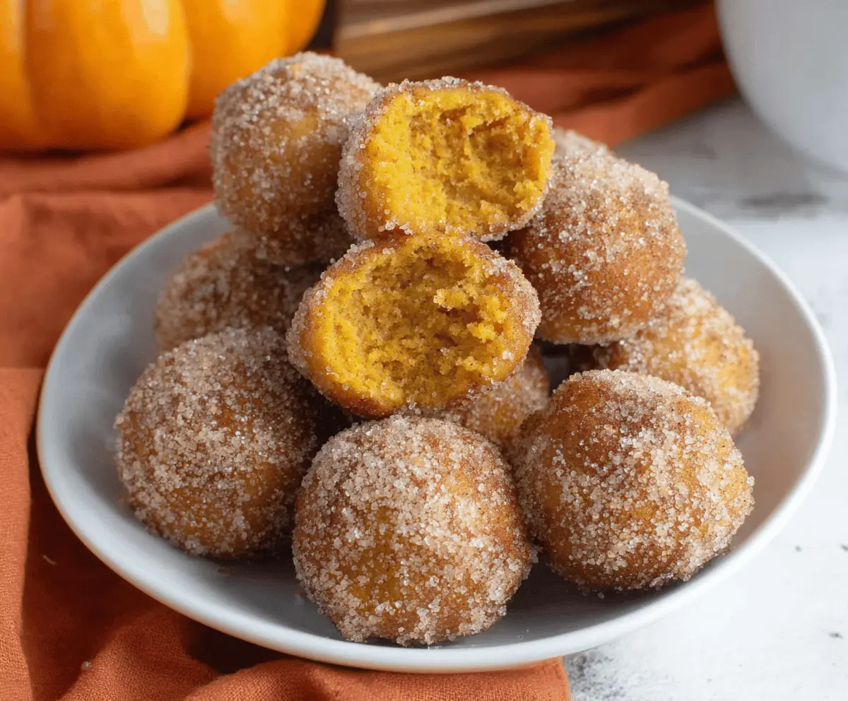 Easy Bisquick Pumpkin Donut Holes