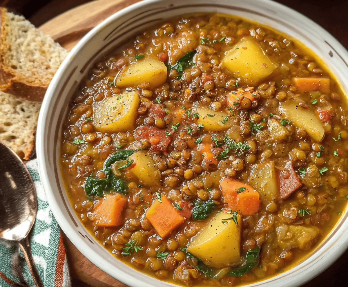 Easy Lentil Potato Soup