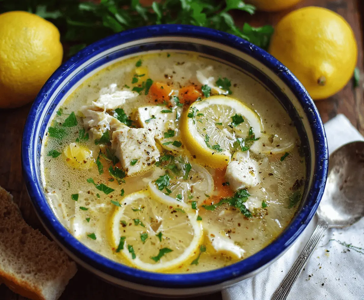 Greek Lemon Chicken Soup