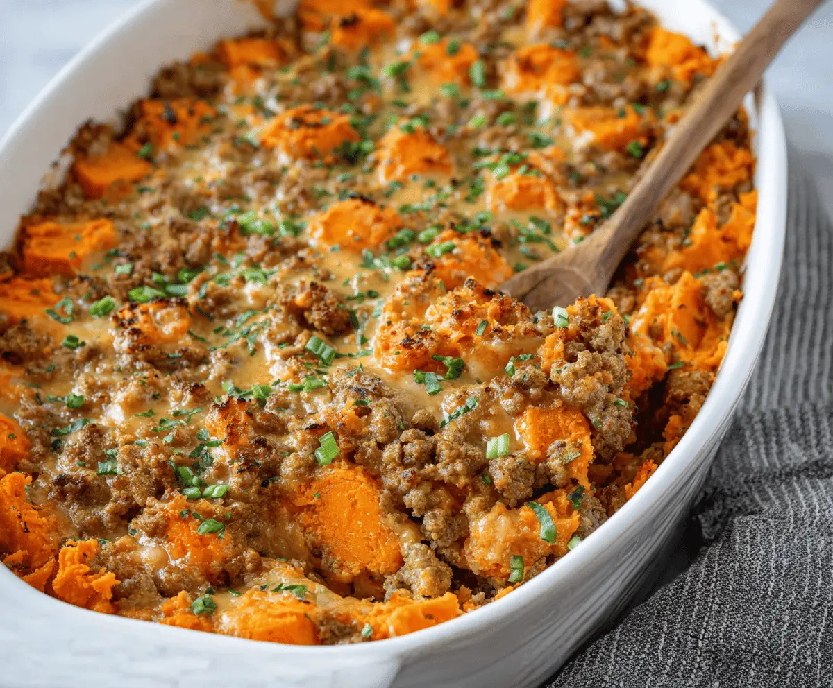 Ground Turkey Sweet Potato Casserole