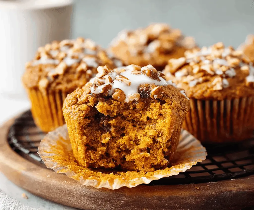Delicious and healthy pumpkin muffins topped with cinnamon, perfect for a nutritious breakfast or snack.