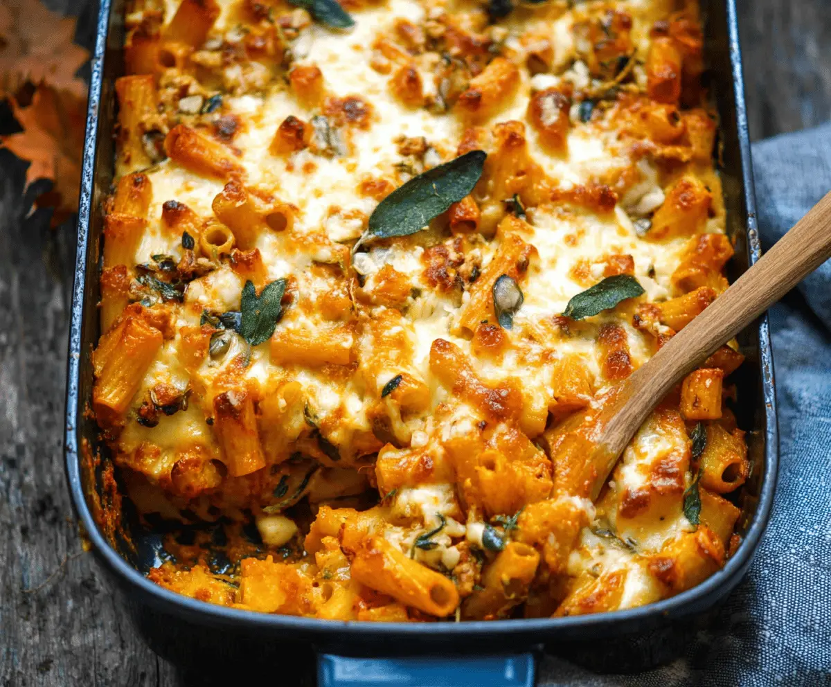 Pasta Bake with Pumpkin Tomato Sauce