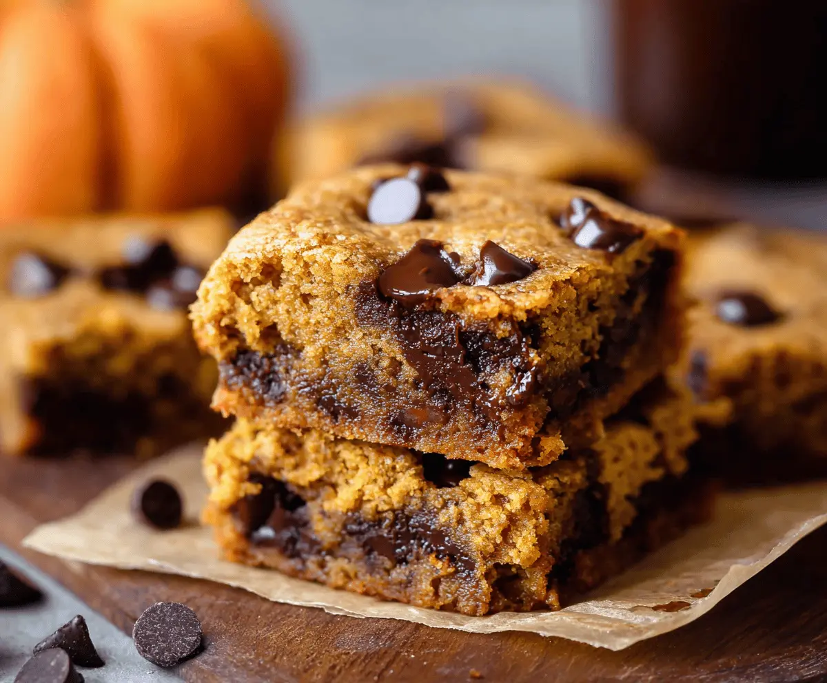 Pumpkin Chocolate Chip Bars
