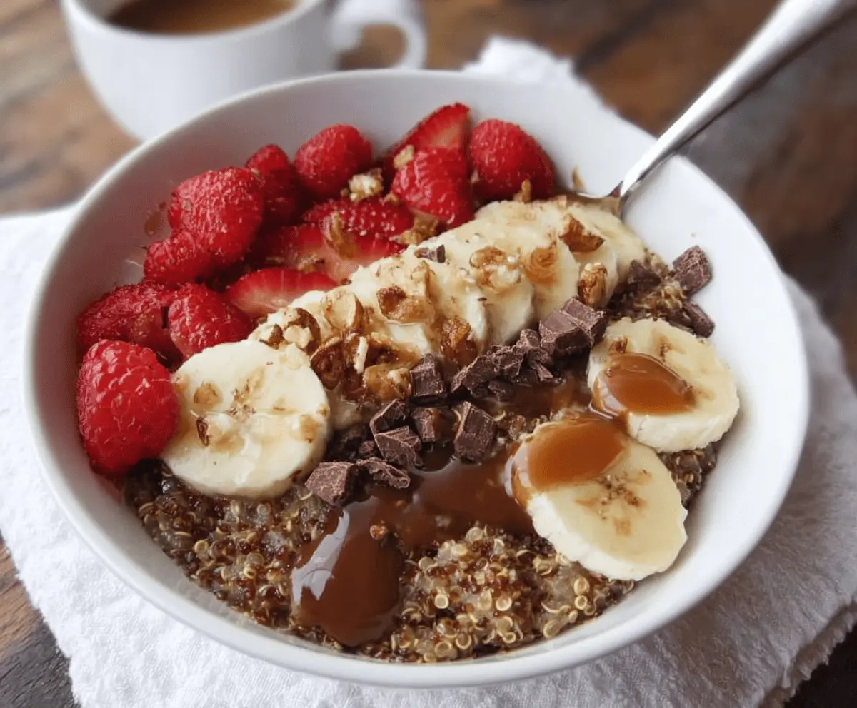 Chunky Monkey Quinoa Breakfast Bowl