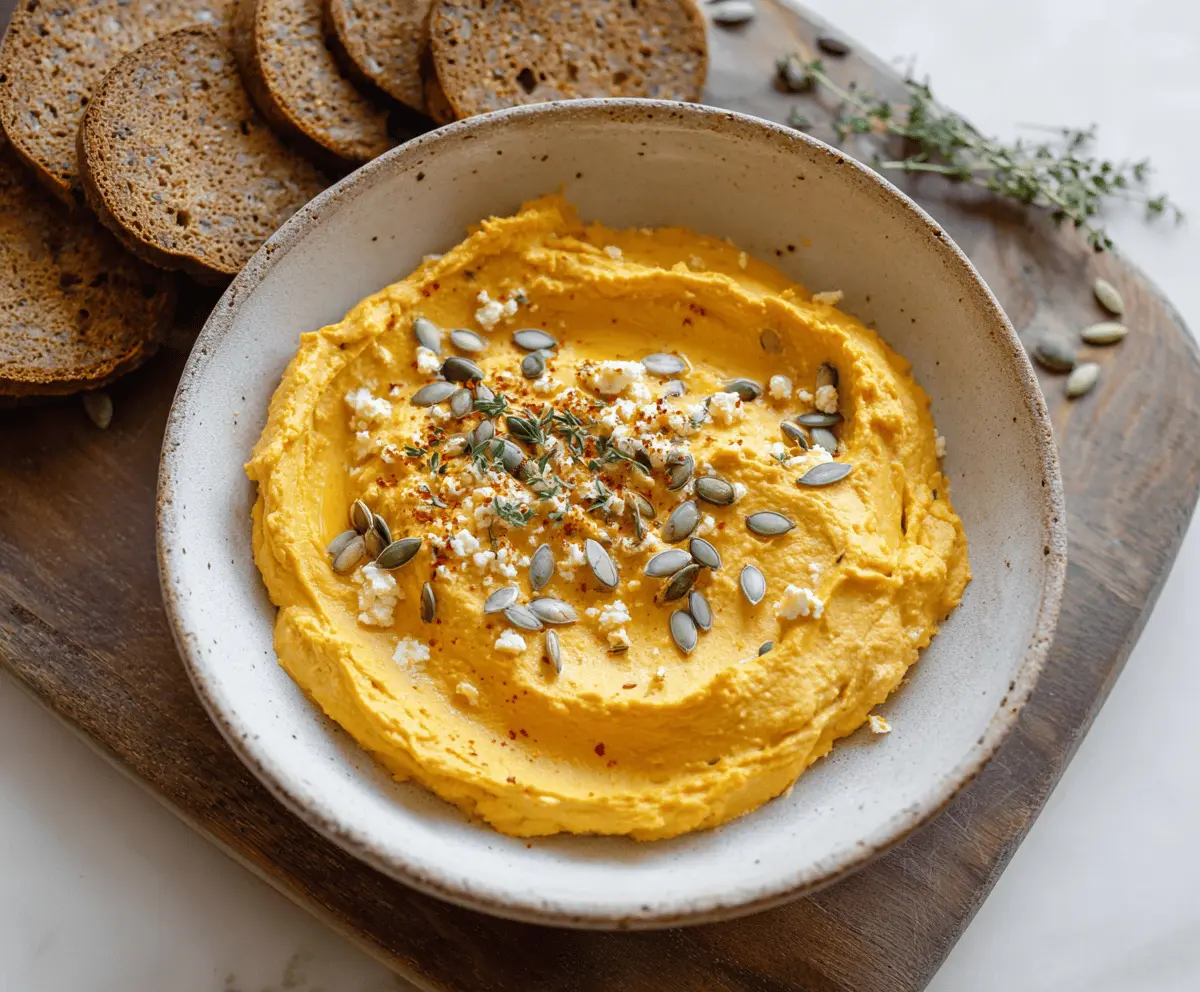 Creamy Pumpkin Whipped Feta Dip
