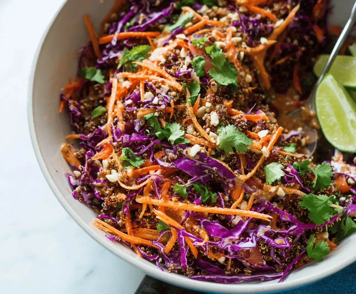 Crunchy Thai Quinoa Salad with Peanut Dressing
