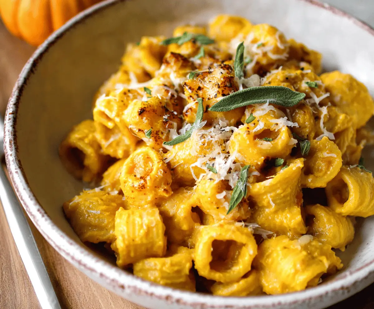 Easy Creamy Parmesan Pumpkin Pasta Recipe