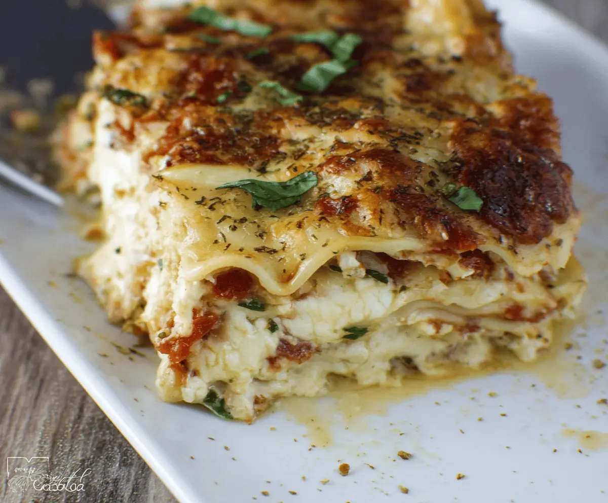 Homemade Sun Dried Tomato Lasagna