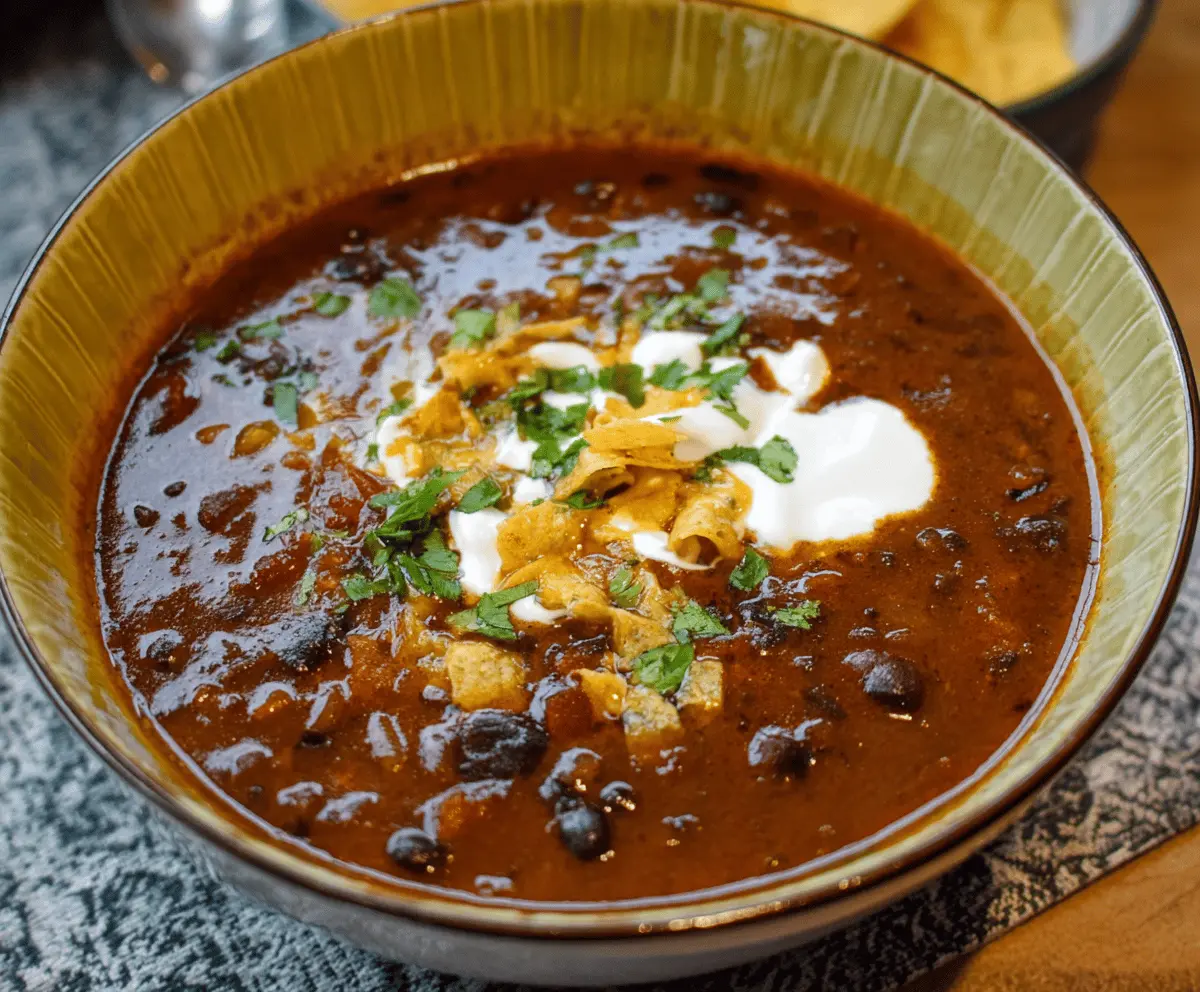 Mexican Style Black Bean Soup