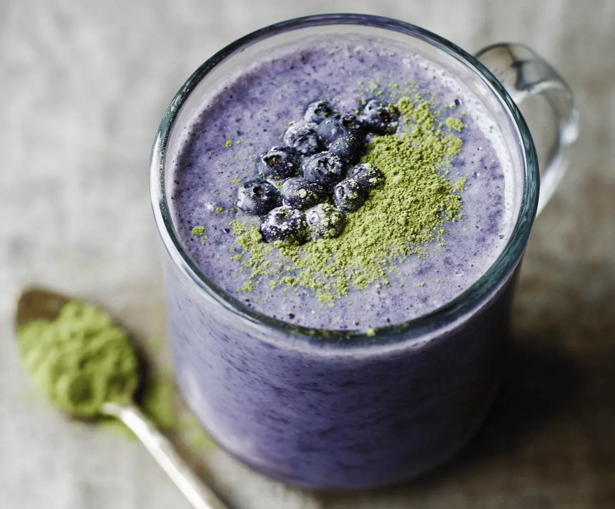 Wild Blueberry Vanilla Matcha Smoothie