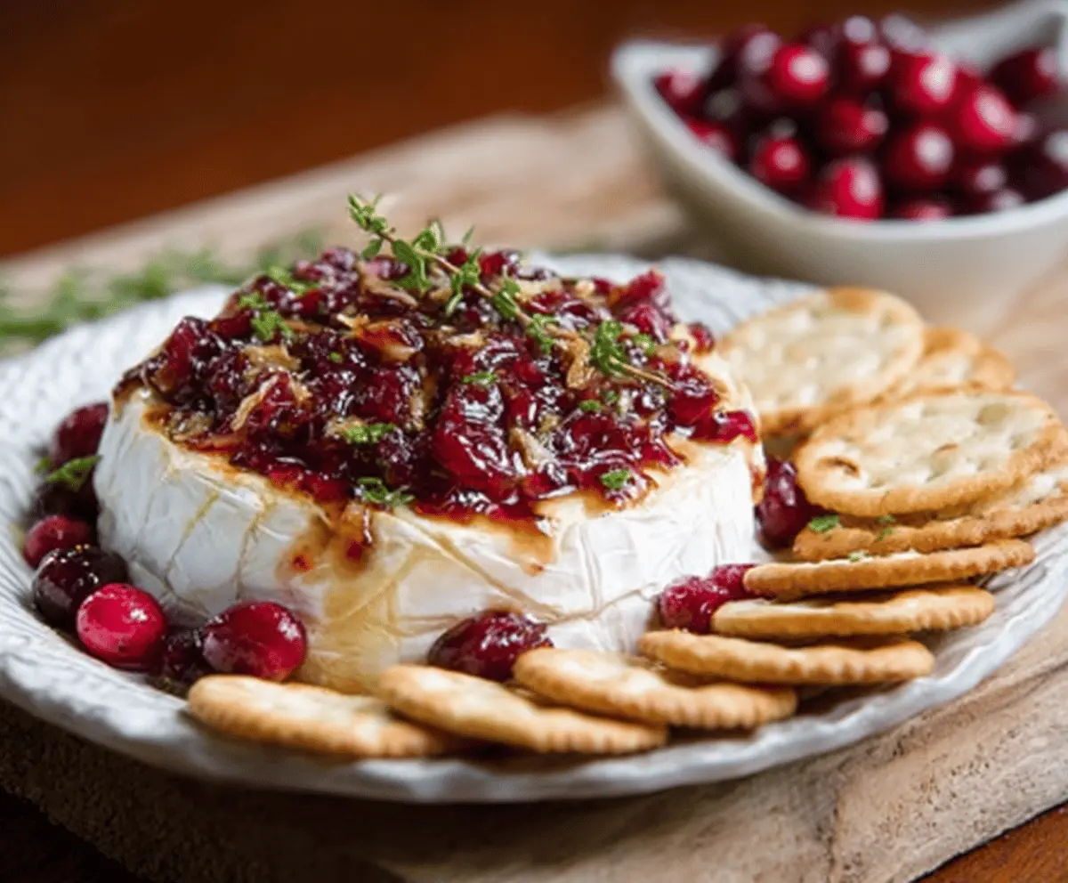 Baked Brie with Cranberries 