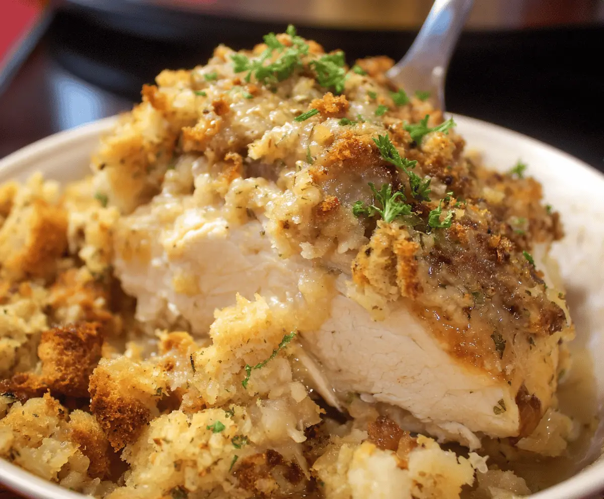 Crock Pot Chicken and Stuffing