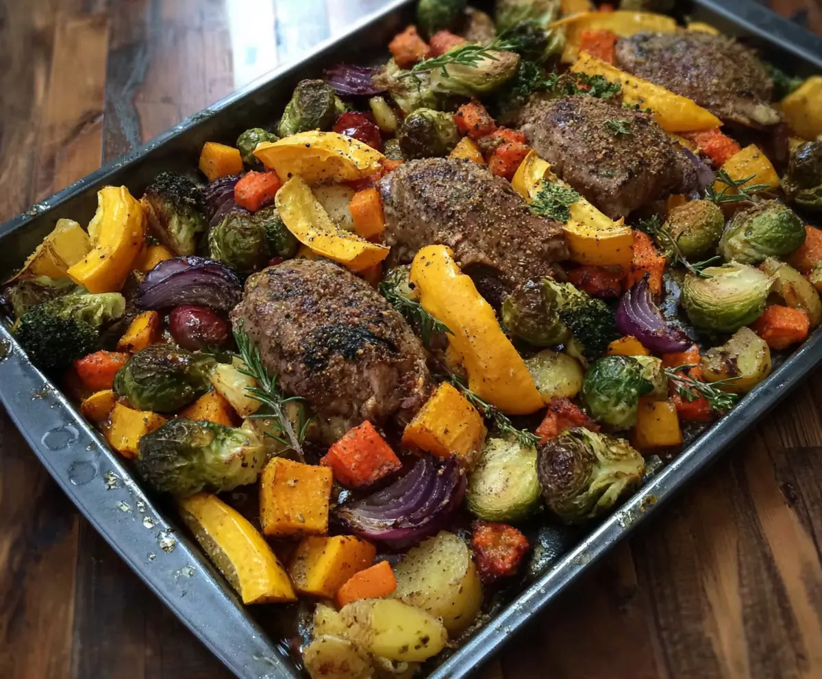 Autumn Rainbow Sheet Pan Dinner