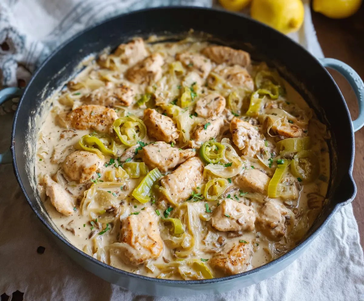 Creamy Pepperoncini Chicken Skillet