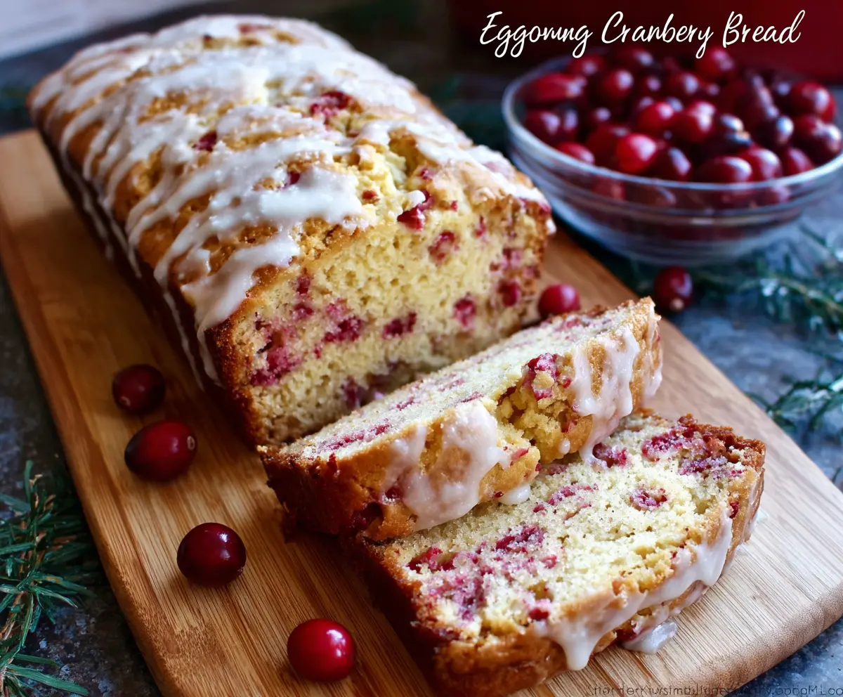 Eggnog Cranberry Bread